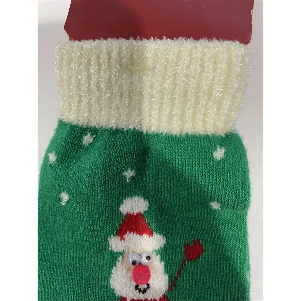 Christmas Santa Socks with Googly Eyes New Target Brand New Santa
